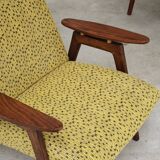 Paire de fauteuils Jaune par Jaroslav Smidek pour Ton (Thonet) Expo 58