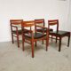 Set de 4 chaises scandinaves vintage teck