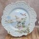 Set of 2 antique plates with Japanese-style hand-painted decoration – relief & gilding