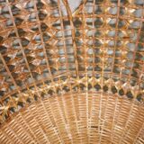 Braided wicker lampshade