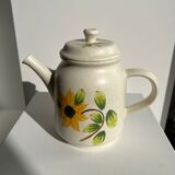 Vintage sunflower teapot Sarreguemines model Farandole H:20cm