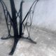 French Art Deco dining table in wrought iron and glass, circa 1930.