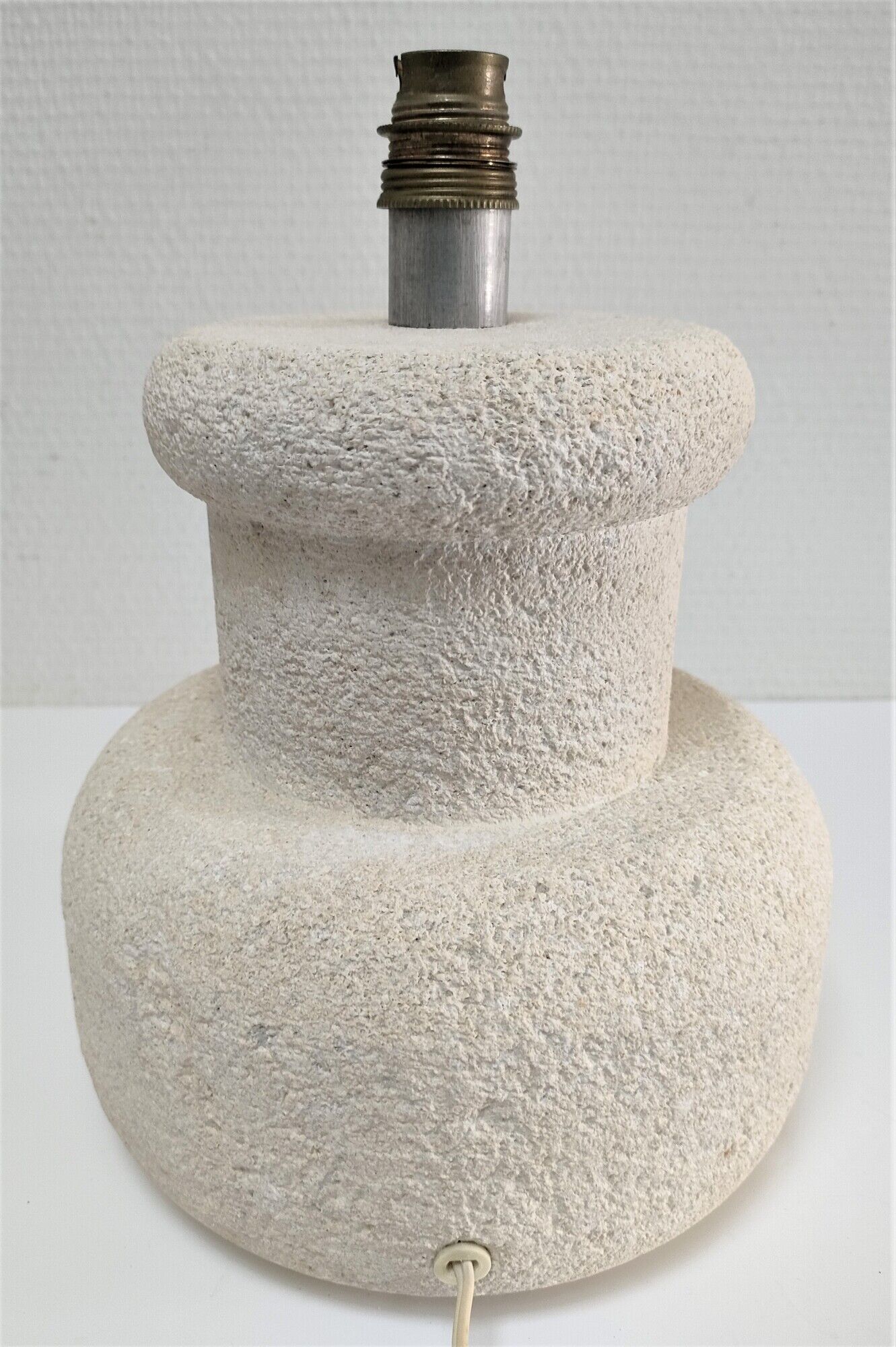 Sculptural lamp foot in natural stone design 70s