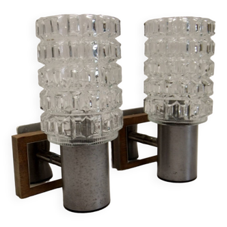 Art deco wall lights cut glass vintage lighting lamp suspensions