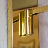 Large vintage brass swing arm wall lamp - Høvik Verk Norway - Hollywood Regency 1970s.