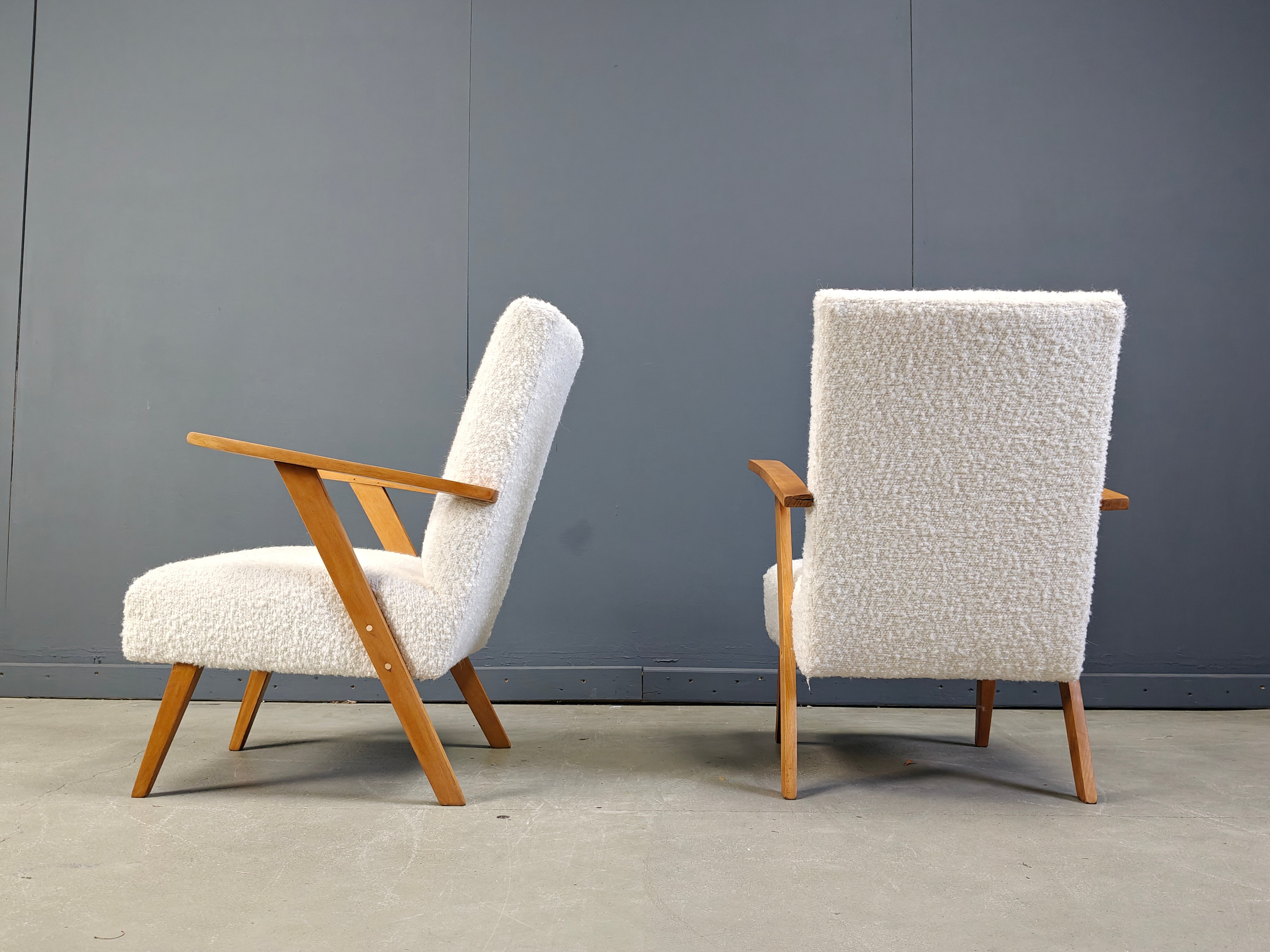 Pair of mid-century Dutch armchairs, 1960s