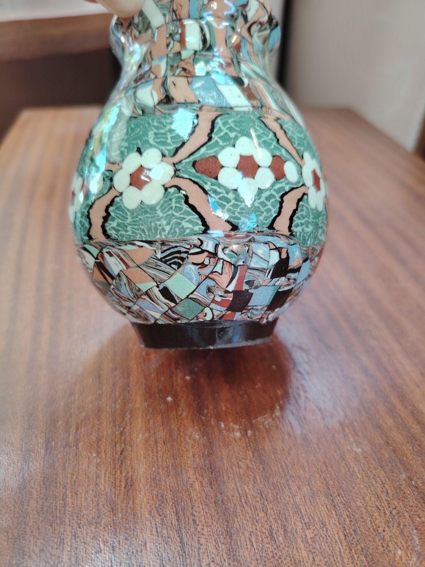 Small round ceramic art vase Valauris