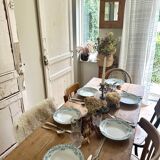 Set of eight Moulin des loups soup plates