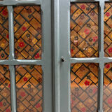 Dark green Parisian display cabinet (renovated)