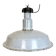 Large industrial midcentury grey enamel factory lamp, 1950s