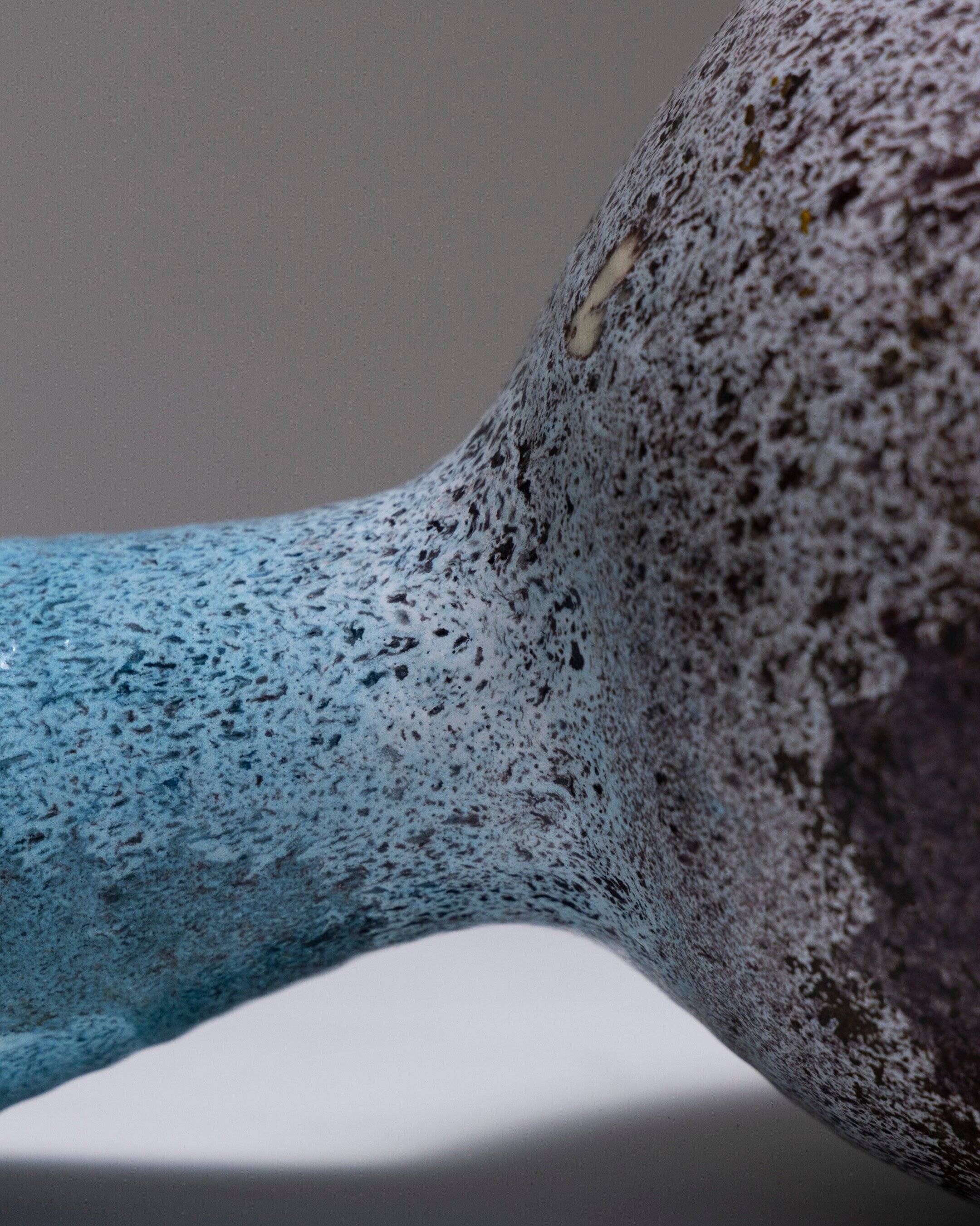 Vase en faïence accolay, 1950s