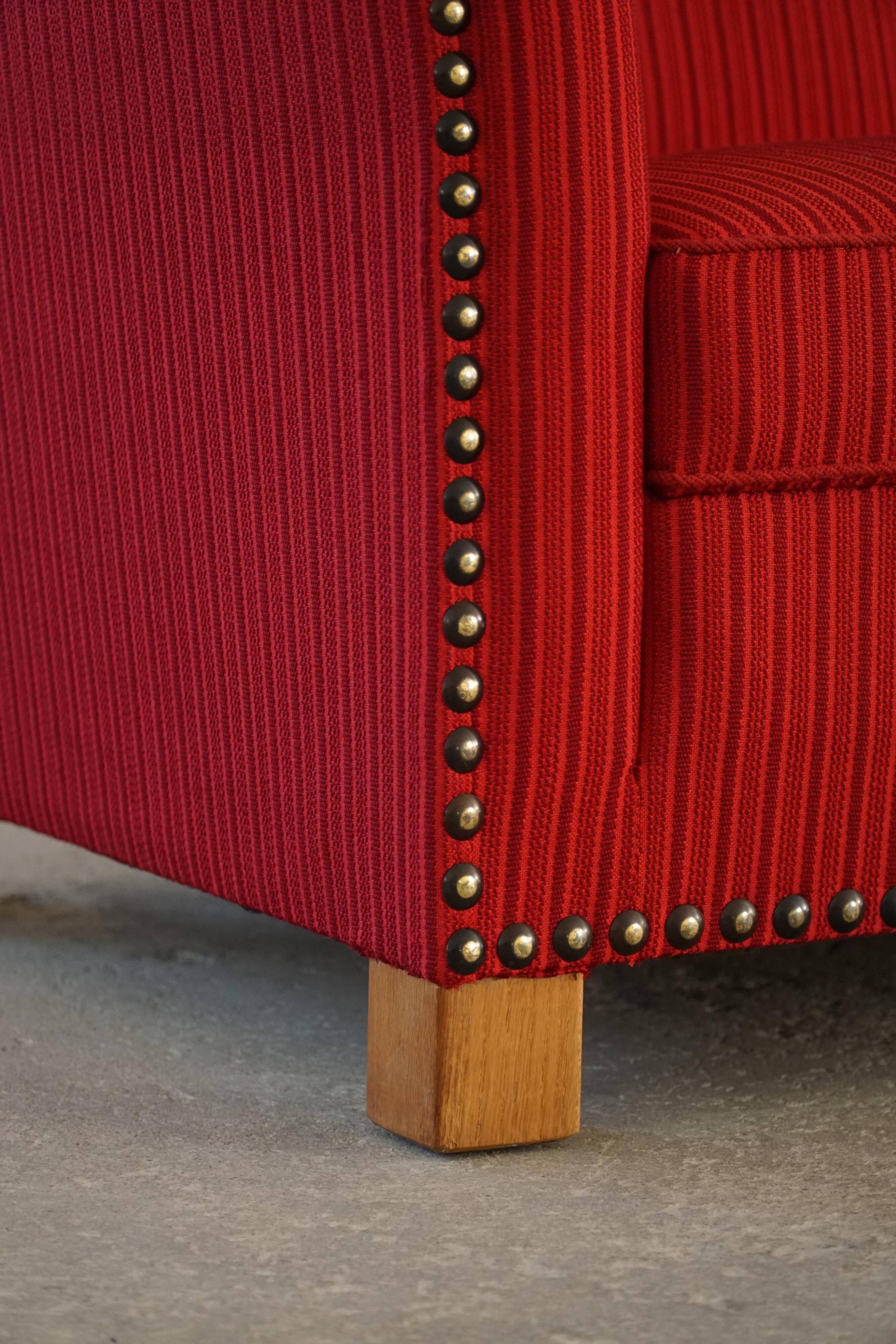 Art Deco three-seater canapé by a Danish cabinetmaker, Flemming Lassen style, 1940s.