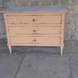 Patinated Directoire chest of drawers