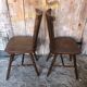 Pair of vintage Baumann western style wooden chairs #a326