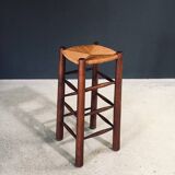 Brutalist bar stool by Charles Dudouyt, France, 1940s.