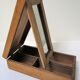 Wooden jewel box with patinated mirror early 20th century