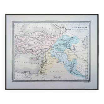 Asia Minor, old map, printed in 1852.