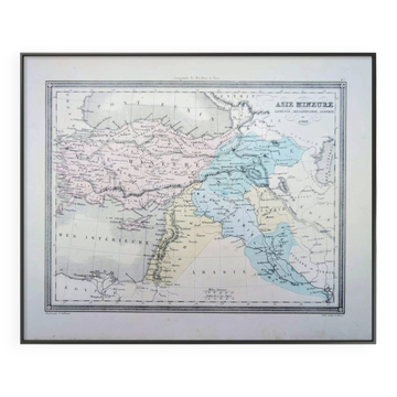L'Asie mineure, carte ancienne, imprimée en 1852.