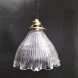 Holophane glass pendant light