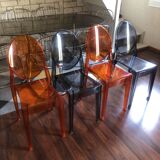 Lot of 4 Philippe Starck Victoria Ghost chairs.
