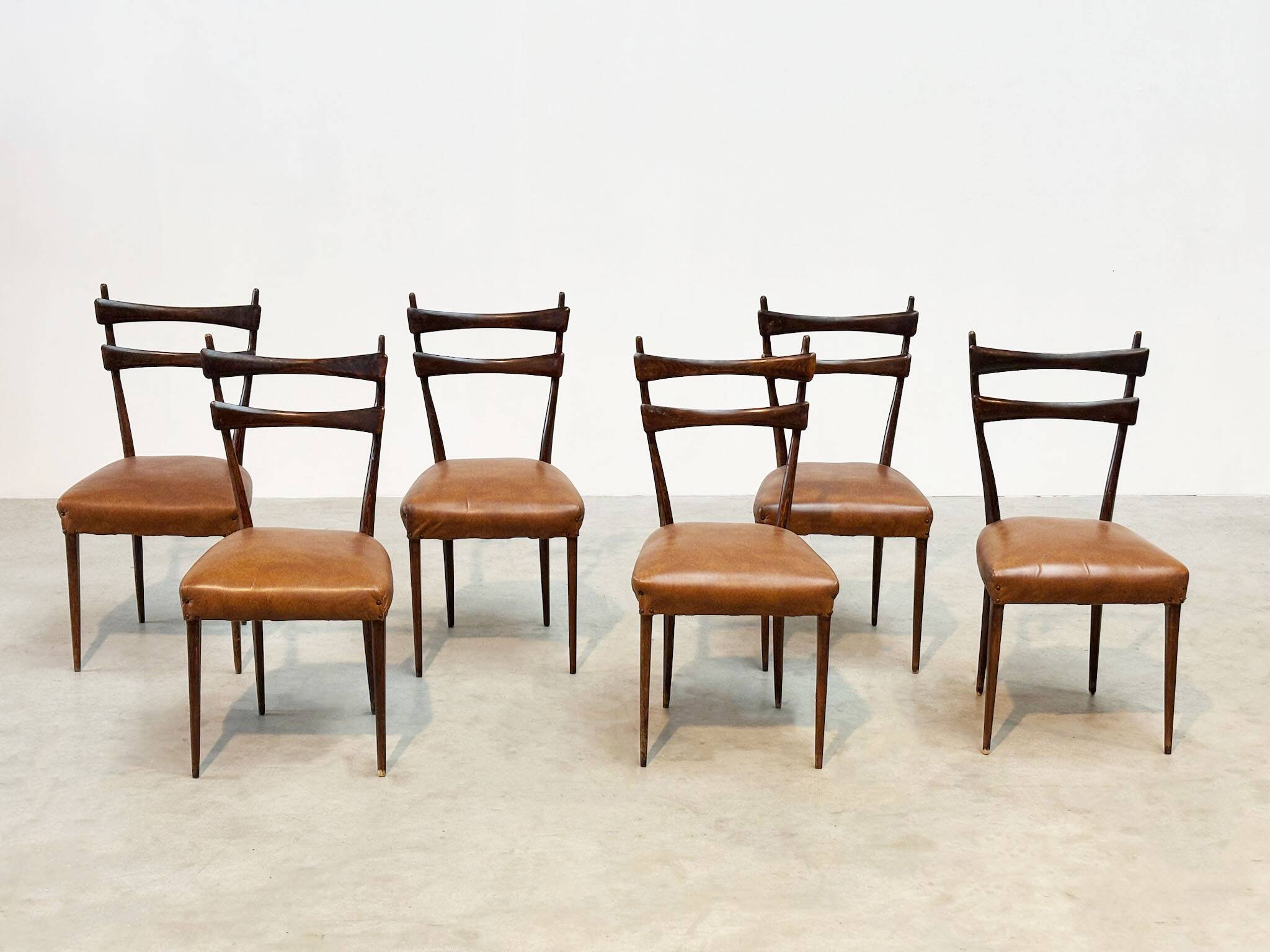 6 chaises de salle à manger italiennes