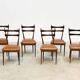 6 chaises de salle à manger italiennes