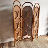 Paravent, cloison, paravent en rotin Bambou vintage