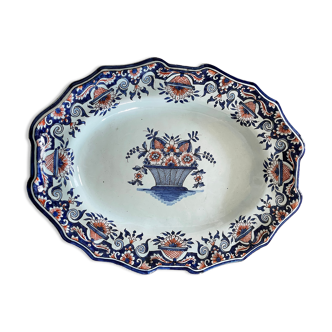 Antique dish with floral decoration