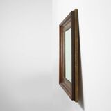Wooden Mirror with Copper Details, Belgium 1970s