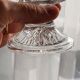 10 verres à pied vintage en verre moulé