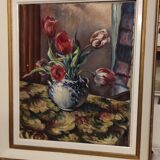 Tableau bouquet aux tulipes