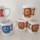 Set of 6 small Mobil Vintage coffee cups (Diameter 5.5)