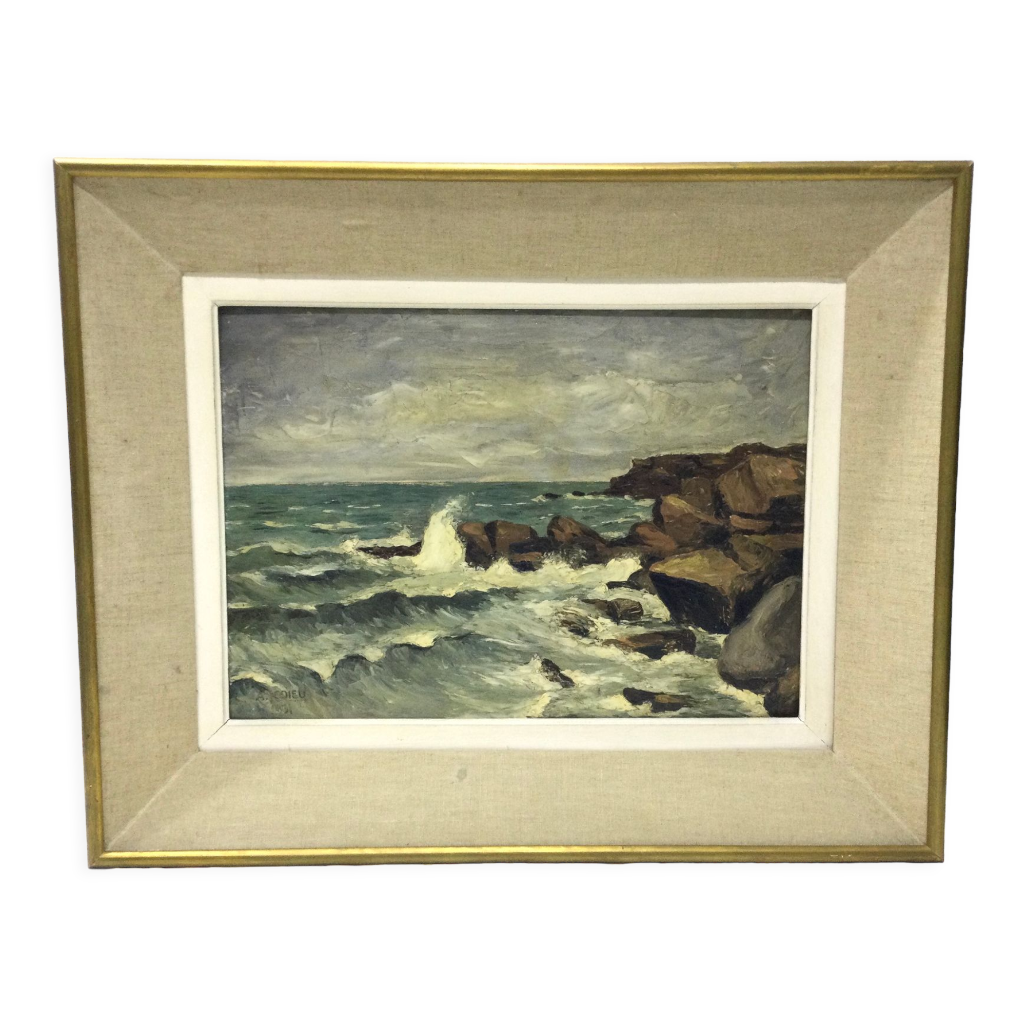 A. Ledieu - Oil "Seascape"
