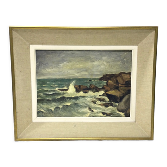 A. Ledieu - Oil "Seascape"