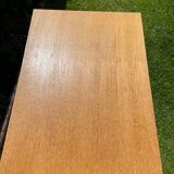 Vintage desk 1950-60 light oak compass legs