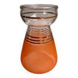 Orange granite glass vase 60s