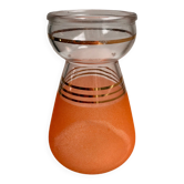 Orange granite glass vase 60s
