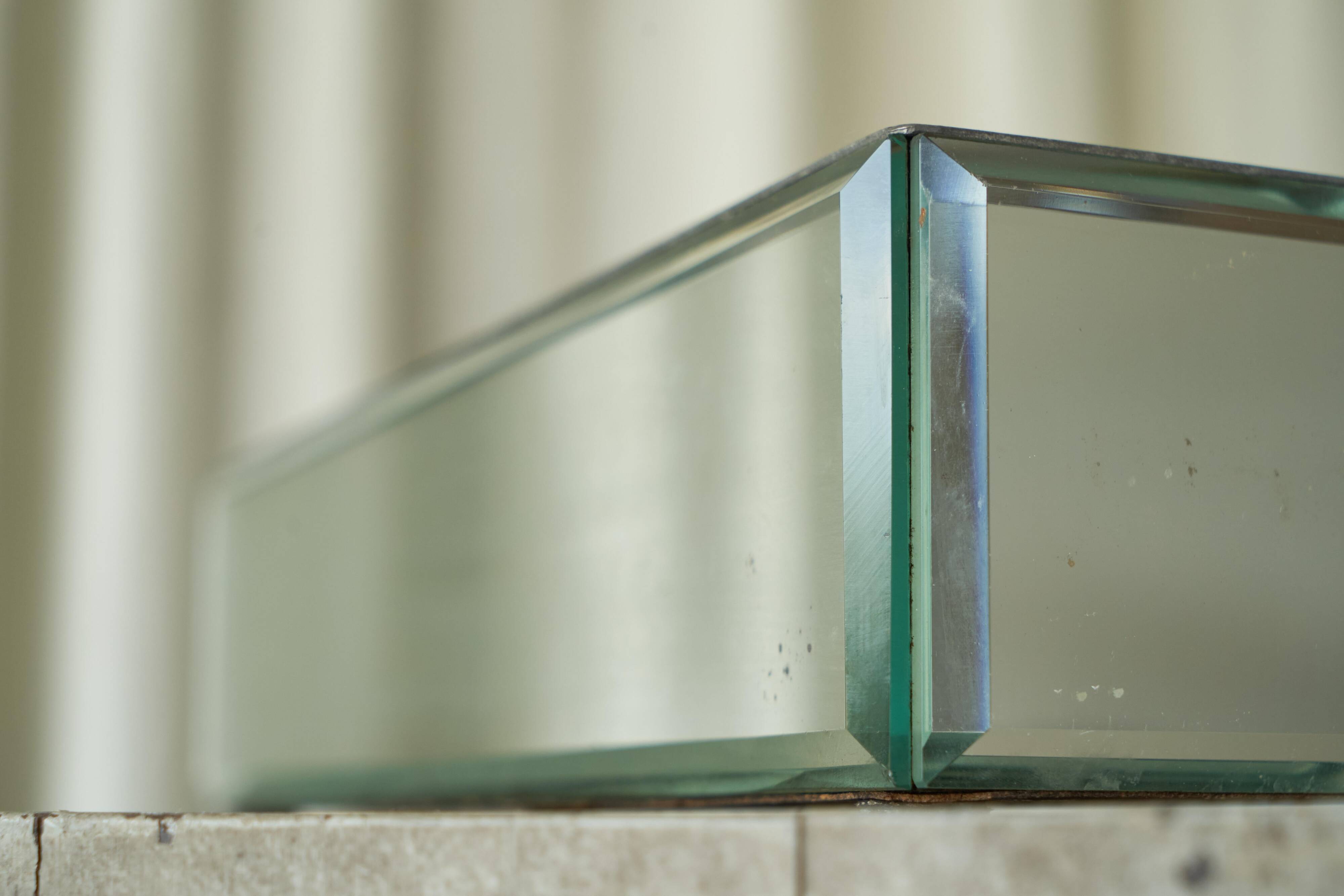 Art Deco vase in faceted mirrored glass, 1930s