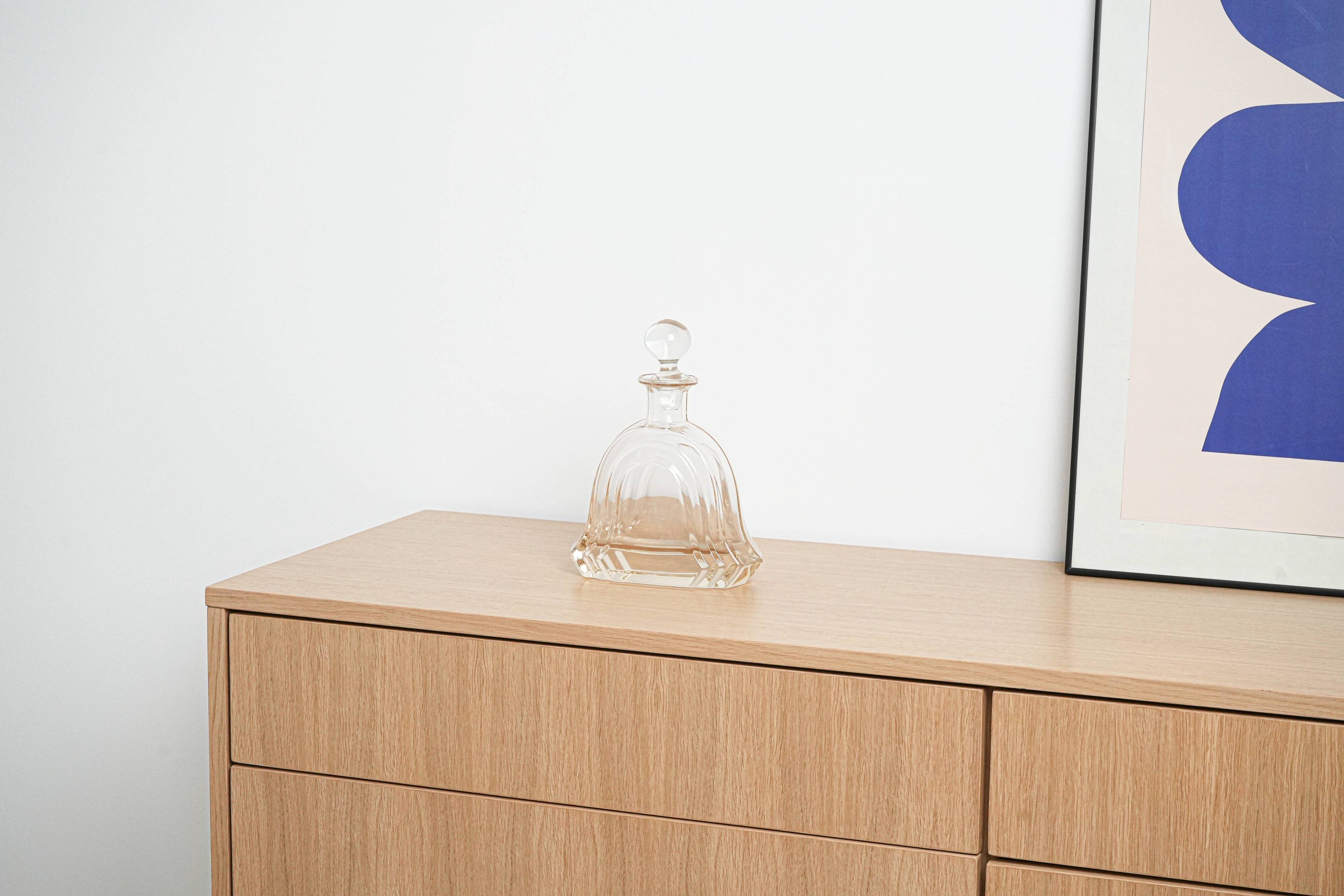 Glass carafe, Italian design, 1970s, production: Italy