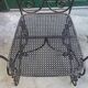 Paire de fauteuils en fer forge noir