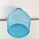 Moulded pressed blue glass vase