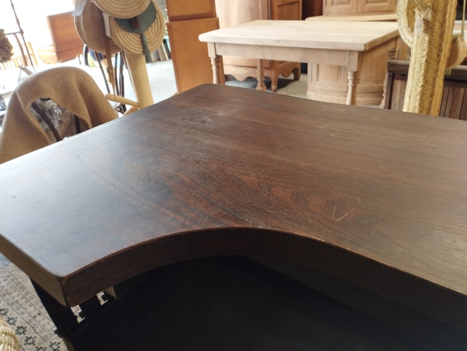 Wood and steel bar counter