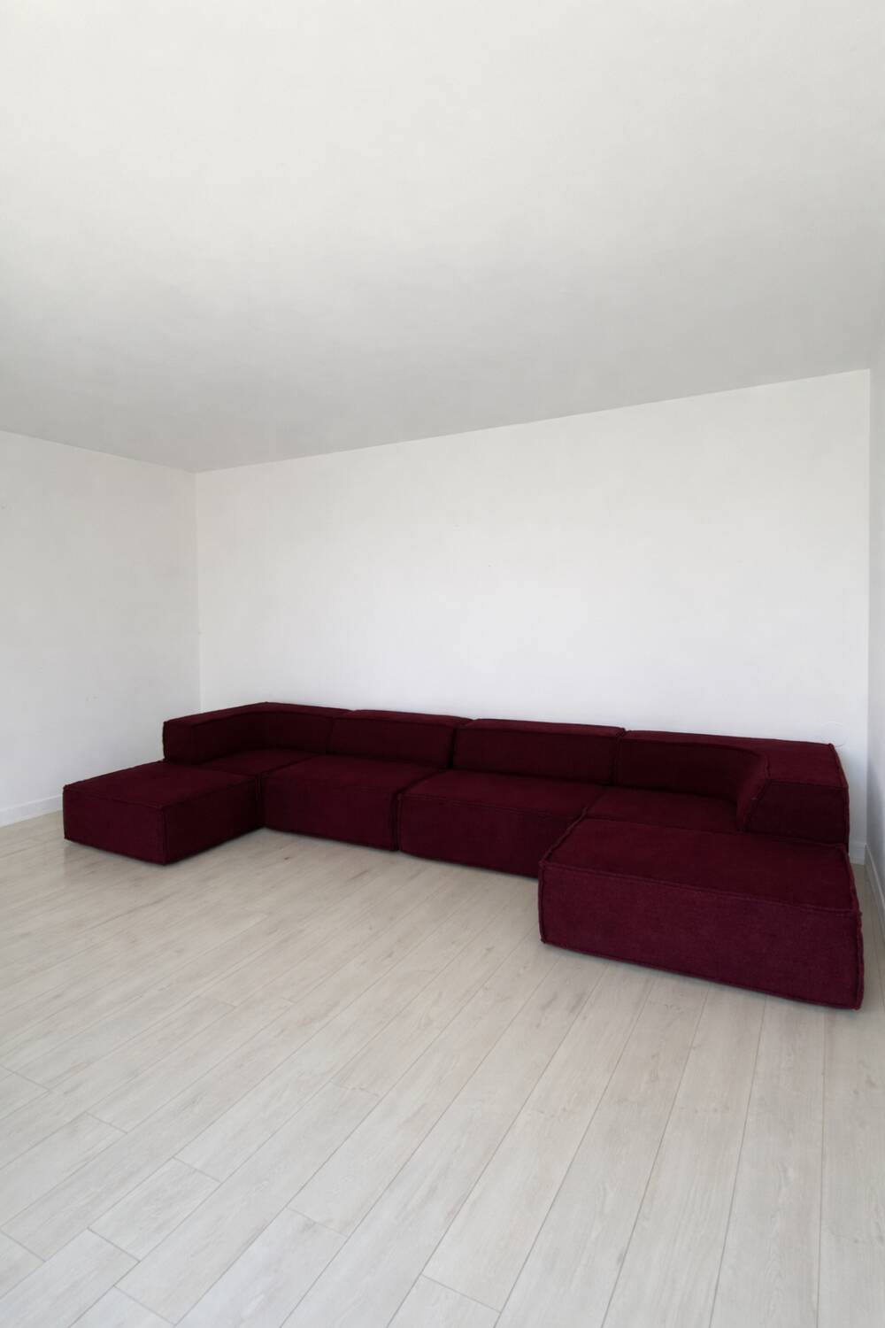 Canapé modulable COR 1970 bouclette bordeaux