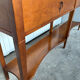 Large console in Calacatta Viola marble & solid cherry wood.