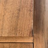 High art deco chest of drawers with mustache feet in raw walnut, 1930s