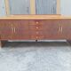 Vintage Sideboard in in Walnut Root and Maple Wood with Brass Details, 1940s