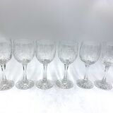 Six crystal glasses, Poland, 1960s