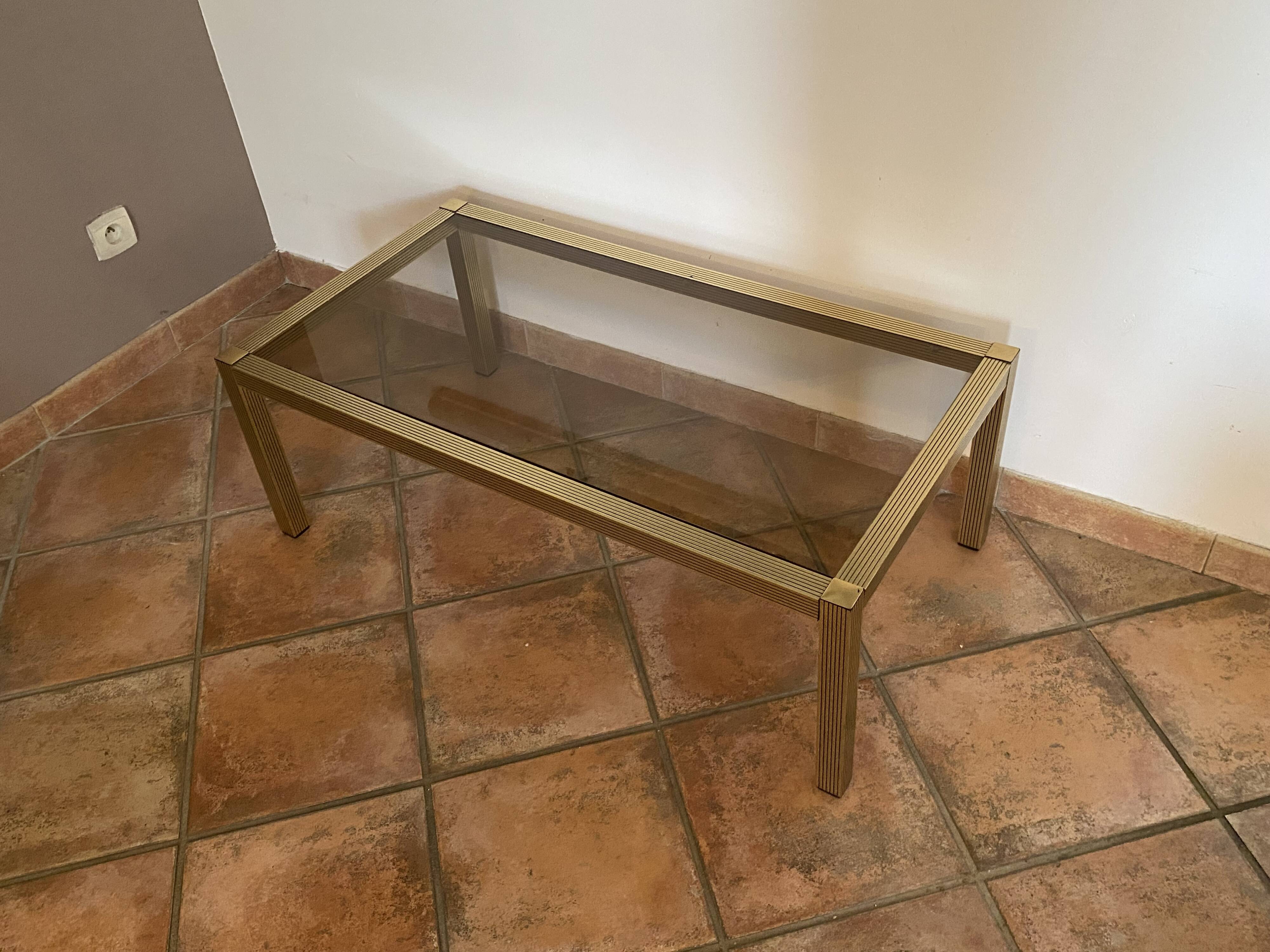 Roche Bobois coffee table. 1970. Hollywood Regency.