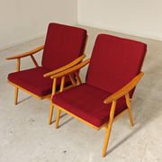 Pair of Boomerang armchairs Antonin Suman TON Thonet 1960