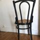 Chaise bistrot en bois et cannage
